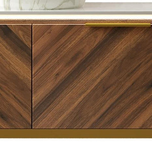 48 Inch Floating Wood Bathroom Vanity with Integrated Basin and Dual Storage Drawers