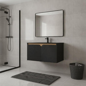 30 Inch Floating Bathroom Vanity with Double Door Wood Cabinet for Modern Bath Storage