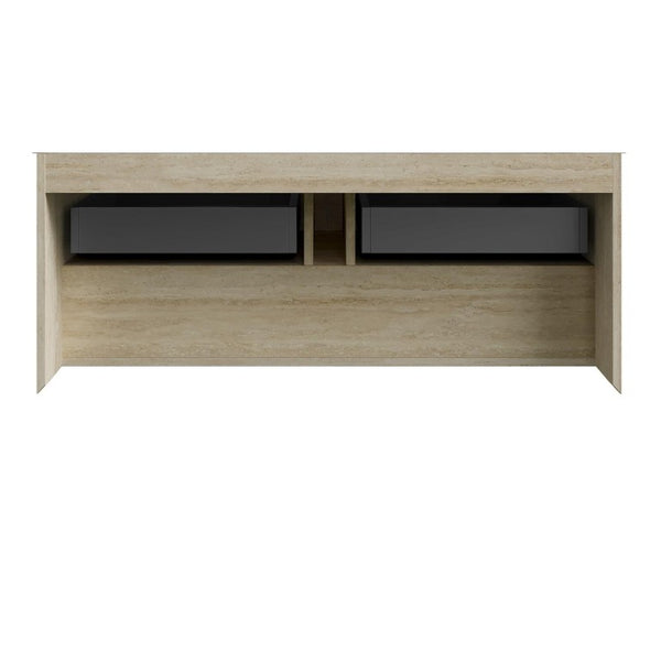 48 Inch Floating Bathroom Vanity with Two Drawers Solid Wood Modern Storage Cabinet