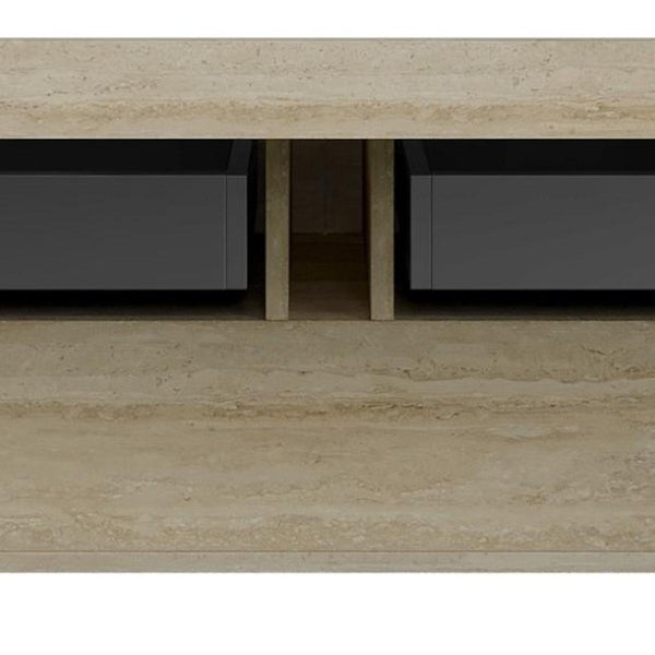48 Inch Floating Bathroom Vanity with Two Drawers Solid Wood Modern Storage Cabinet