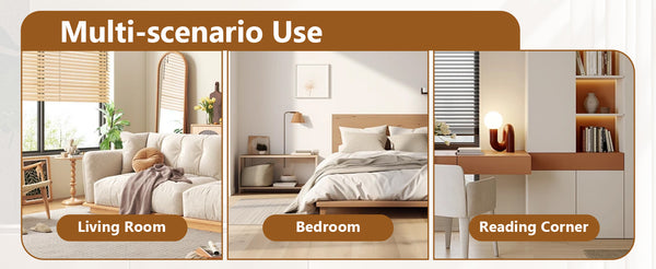 English Elm Modern Minimalist Wood Cylinder Coffee Table Set of 2 — Marble-Pattern MDF, Multi-Size, No Assembly Needed W1151S04196