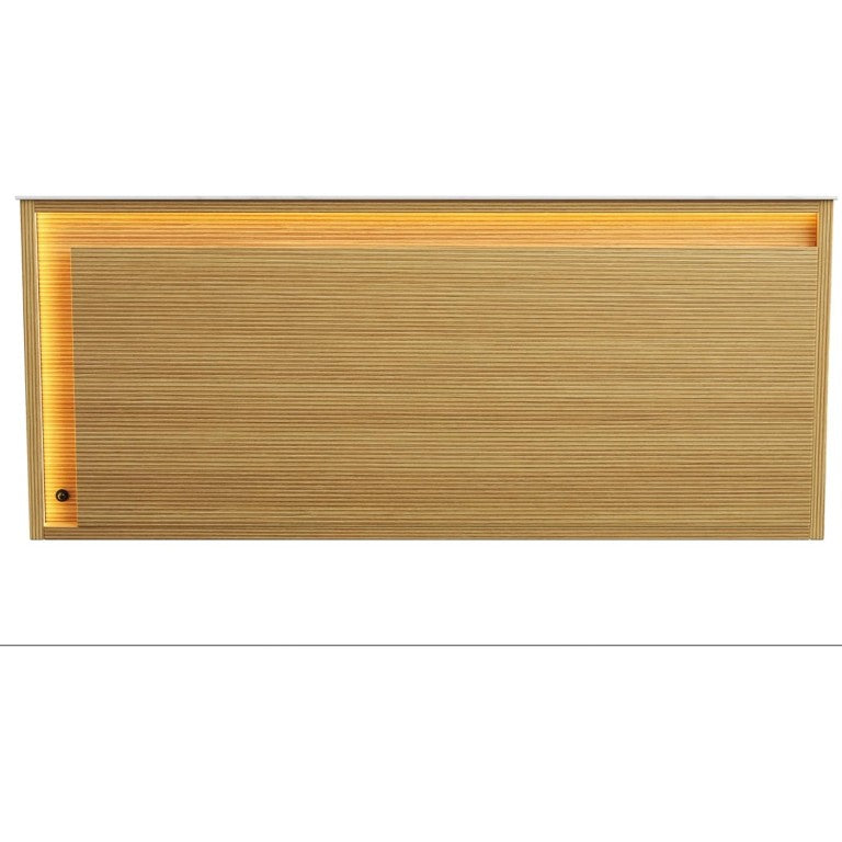 HomeRoots 35 Inch Wall Mounted Wooden Bathroom Vanity with Floating Storage and Modern Appeal 767100