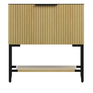 HomeRoots 30 Inch Freestanding Wooden Bathroom Vanity Cabinet with Rich Brown Finish 767110