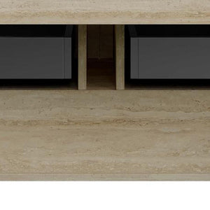 48 Inch Floating Wood Bathroom Vanity with Integrated Basin and Dual Storage Drawers