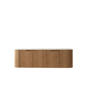 48 Inch Floating Bathroom Vanity with Two Drawers Solid Wood Modern Storage Cabinet