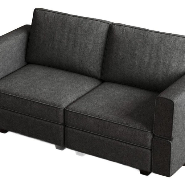 64 Inch Chenille Modular Loveseat with Hidden Storage for Modern Living Rooms