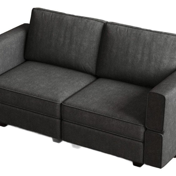 64 Inch Chenille Modular Loveseat with Hidden Storage for Modern Living Rooms