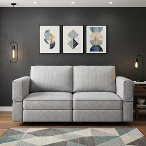 64 Inch Chenille Modular Loveseat with Hidden Storage for Modern Living Rooms