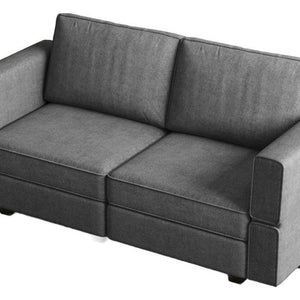 64 Inch Chenille Modular Loveseat with Hidden Storage for Modern Living Rooms