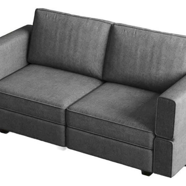 64 Inch Chenille Modular Loveseat with Hidden Storage for Modern Living Rooms