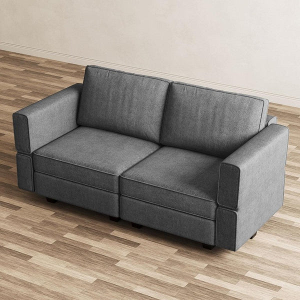 64 Inch Chenille Modular Loveseat with Hidden Storage for Modern Living Rooms
