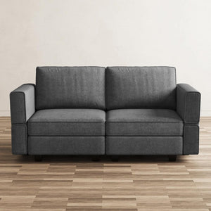 64 Inch Chenille Modular Loveseat with Hidden Storage for Modern Living Rooms