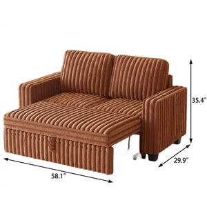 58 Inch Faux Leather Loveseat Compact Two Seat Sofa for Modern Living Spaces