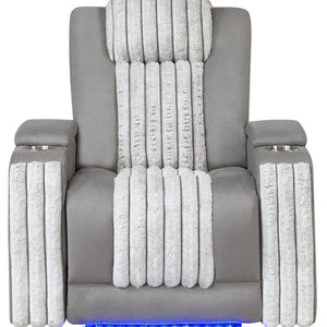 37 Inch Microfiber Power Recliner for Home Theater Seating with Push Button Control
