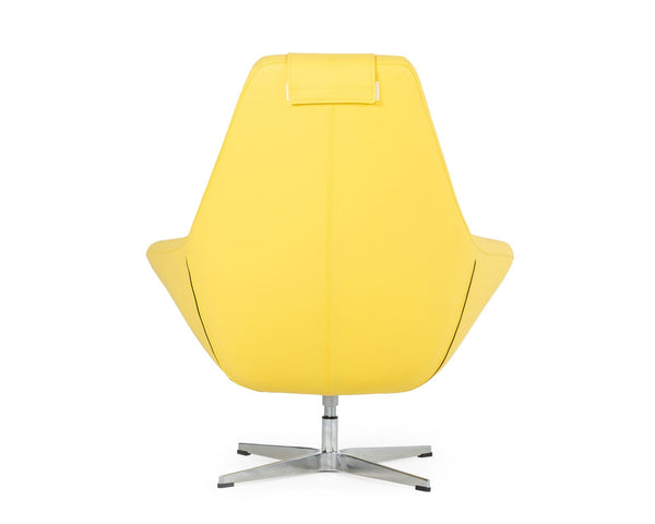 VIG Furniture Modern Kenora - Modern Yellow Eco-Leather Accent Chair  VGBNEC-096