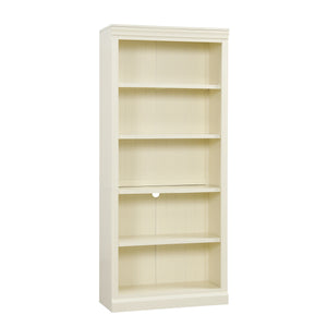 English Elm 83" 5-Tier Bookcase Suite with LED Light Strip, Adjustable Shelves, Cable Management & Solid Wood Frame Beige+yellow N751S246920A
