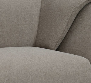 English Elm Nayeli Brown Linen Chair with Pocket Coil Seat, Boucle Upholstery, Sturdy Wood Frame, 220lb Capacity B2726P265306