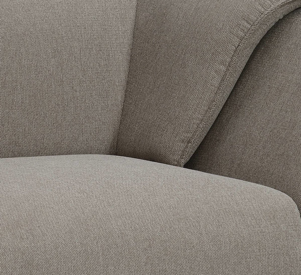 English Elm Nayeli Brown Linen Chair with Pocket Coil Seat, Boucle Upholstery, Sturdy Wood Frame, 220lb Capacity B2726P265306