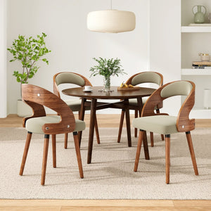 English Elm Swivel Counter Stools Set of 2 Rattan Back Pu Seat Mid Century Wood Frame Kitchen T3623P433556