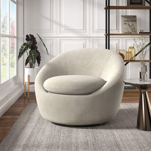 Norell Chenille Swivel Accent Chair with 360 Degree Base for Living Rooms