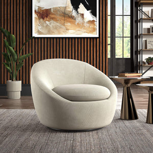 Norell Chenille Swivel Accent Chair with 360 Degree Base for Living Rooms