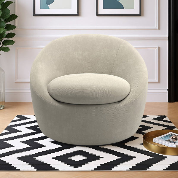 Norell Chenille Swivel Accent Chair with 360 Degree Base for Living Rooms