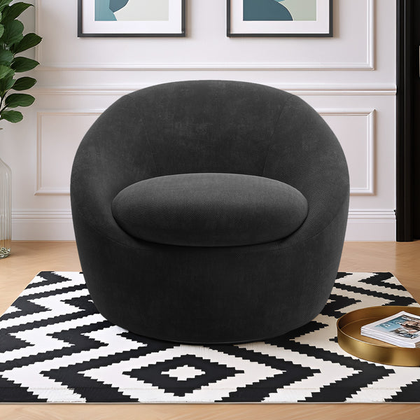 Norell Chenille Swivel Accent Chair with 360 Degree Base for Living Rooms