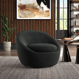 Norell Chenille Swivel Accent Chair with 360 Degree Base for Living Rooms