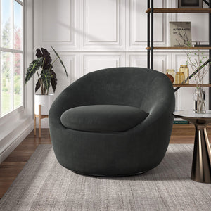 Norell Chenille Swivel Accent Chair with 360 Degree Base for Living Rooms