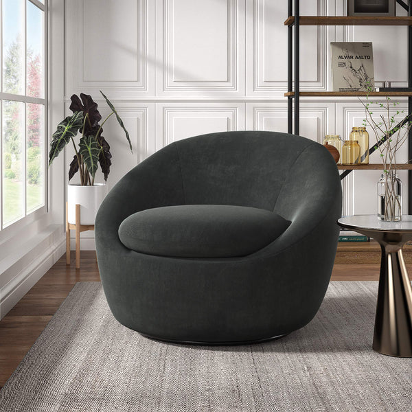 Norell Chenille Swivel Accent Chair with 360 Degree Base for Living Rooms