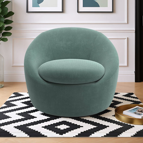 Norell Chenille Swivel Accent Chair with 360 Degree Base for Living Rooms
