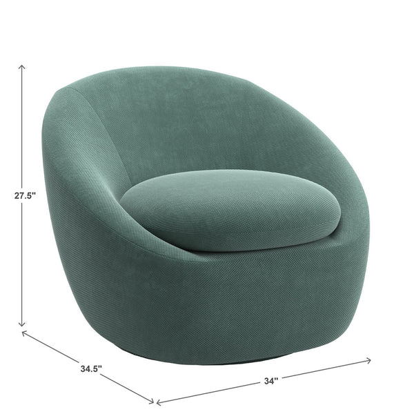 Norell Chenille Swivel Accent Chair with 360 Degree Base for Living Rooms