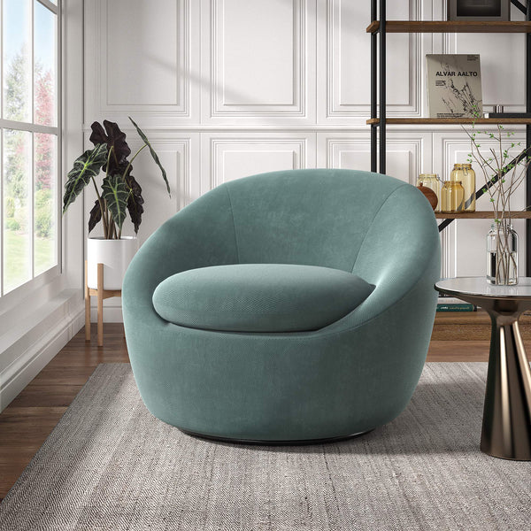 Norell Chenille Swivel Accent Chair with 360 Degree Base for Living Rooms