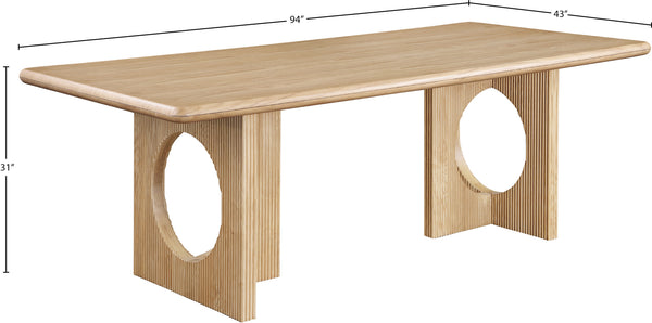 Rivas Natural Oak Dining Table 767Oak-T Meridian Furniture