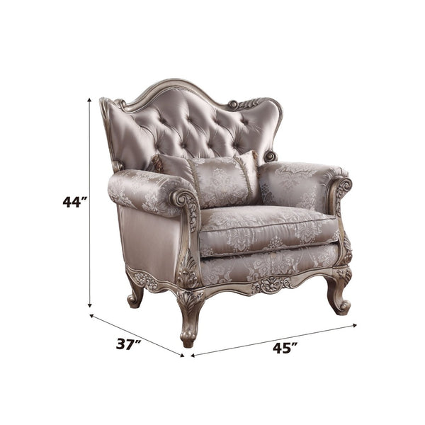 English Elm Jayceon Wingback Accent Chair Tufted Champagne Fabric Queen Anne Legs Parlor Style B2726P411575