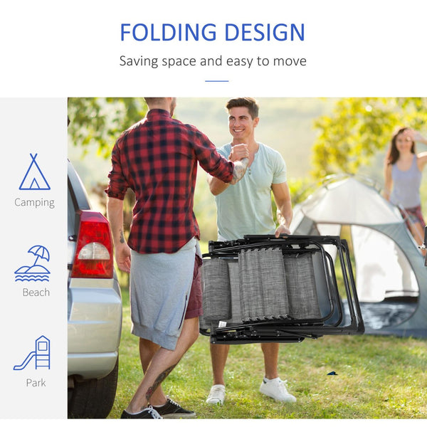 English Elm Outsunny Folding Zero Gravity Chair With Padded Cushion & Side Tray For Ultimate Indoor/Outdoor Relaxation W2225P174097-GIGA