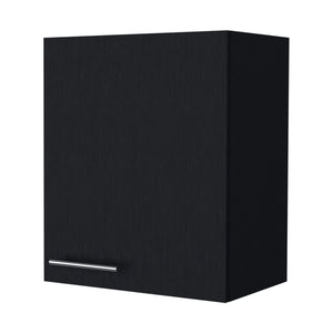 English Elm Wenge Wall Cabinet 1 Door — Space-Saving 23.6"x19.7" Wenge Finish, Easy-Clean Particle Board Storage B062P252191