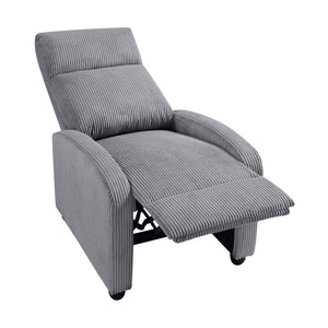 English Elm Modern Parsons Push Back Recliner Chair in Soft Corduroy Fabric — Sleek Comfortable Living Room Lounger with Solid Wood Frame and Easy Recline Mechanism Dark Gray 30 L x 27 W x 21.5 H B011P395855