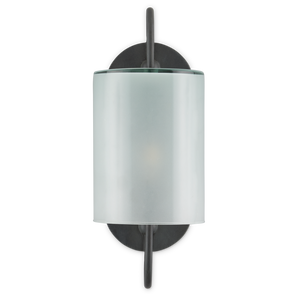 Glacier Antique Bronze Wall Sconce - Contemporary Frosted Glass Lighting for Bathrooms & More