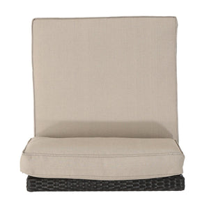 English Elm Santa Cruz Outdoor Wicker Sectional Armless Chair Set with Plush Weather Resistant Cushions Dark Brown 52976.00IRN