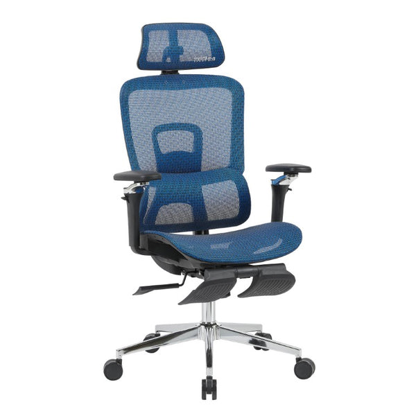 Ergonomic Swivel Gaming Chair with Adjustable Height Rolling Base and Built-in Footrest Support