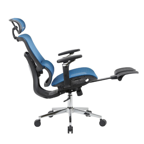 Ergonomic Swivel Gaming Chair with Adjustable Height Rolling Base and Built-in Footrest Support