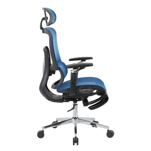 Ergonomic Swivel Gaming Chair with Adjustable Height Rolling Base and Built-in Footrest Support