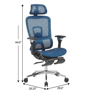 Ergonomic Swivel Gaming Chair with Adjustable Height Rolling Base and Built-in Footrest Support