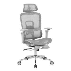 Ergonomic Swivel Gaming Chair with Adjustable Height Rolling Base and Built-in Footrest Support