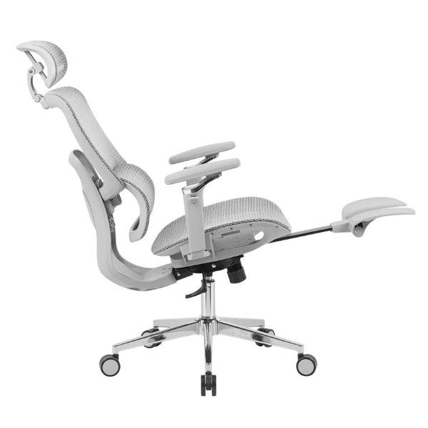 Ergonomic Swivel Gaming Chair with Adjustable Height Rolling Base and Built-in Footrest Support