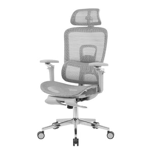 Ergonomic Swivel Gaming Chair with Adjustable Height Rolling Base and Built-in Footrest Support