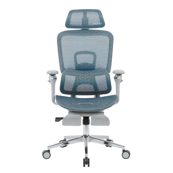 Ergonomic Swivel Gaming Chair with Adjustable Height Rolling Base and Built-in Footrest Support