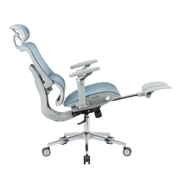 Ergonomic Swivel Gaming Chair with Adjustable Height Rolling Base and Built-in Footrest Support