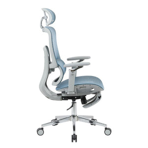 Ergonomic Swivel Gaming Chair with Adjustable Height Rolling Base and Built-in Footrest Support